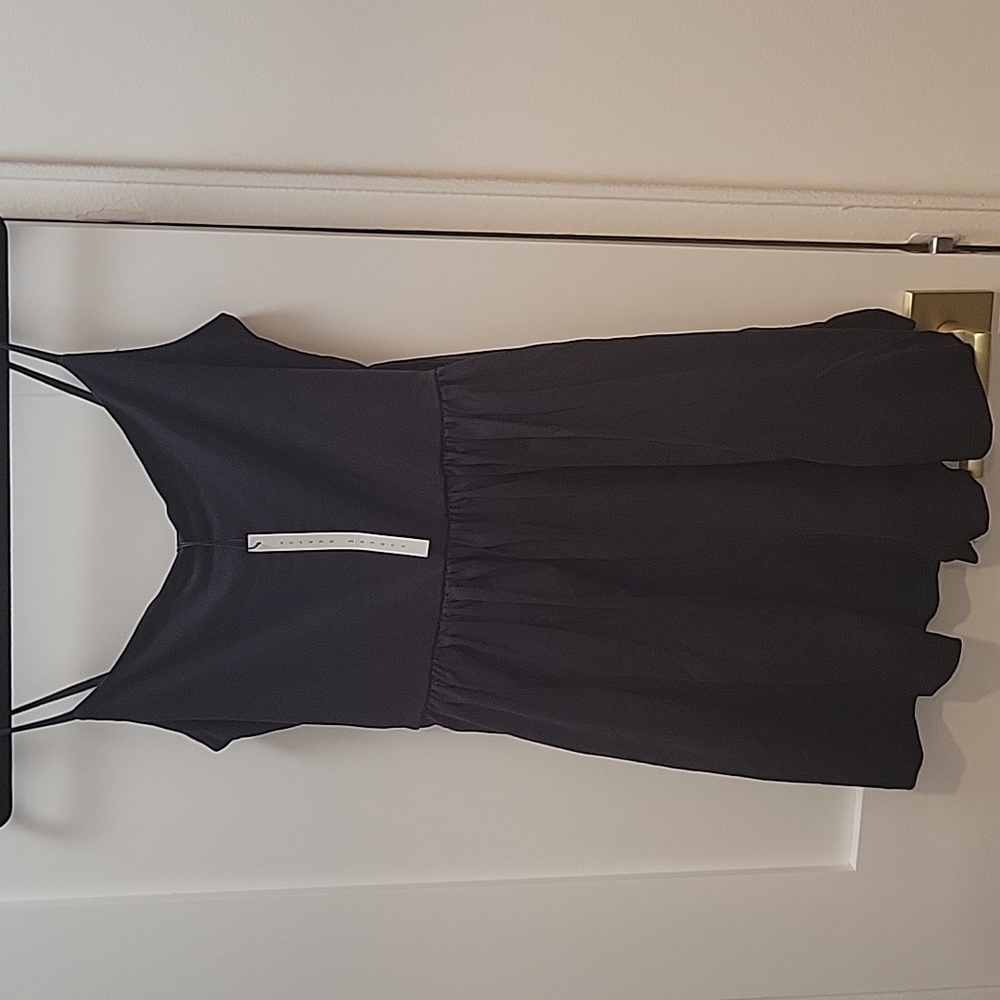 NWT Susana Monaco Tie Front Romper Midnight Size Large